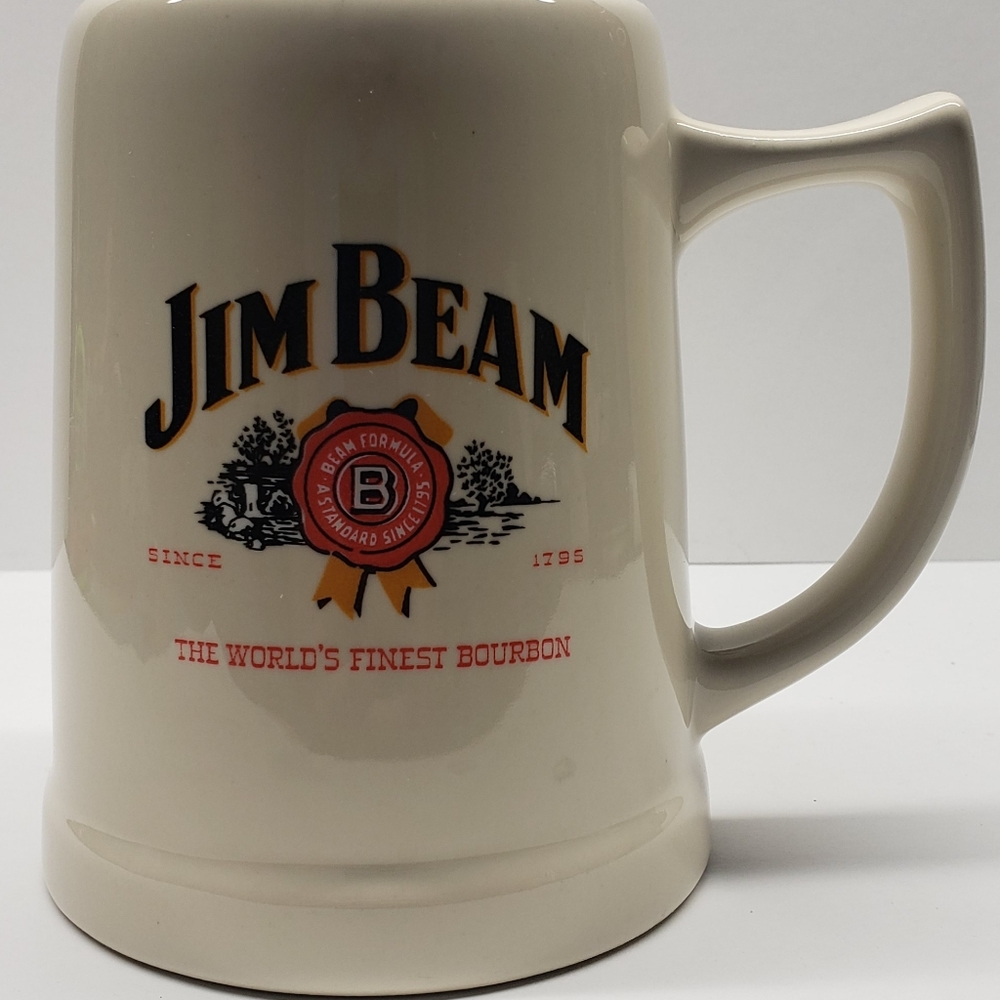 Jim Beam Bourbon Whiskey Mug White 22 fl oz